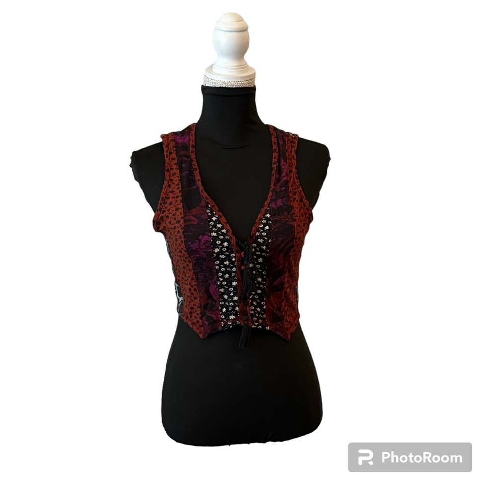 Free People vest top with tassels NWOT Size XS